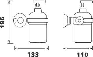 Дозатор для жидкого мыла Sapho Diamond бронза 1318-19